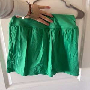 Women's Green Active Skort with Wide Waistband